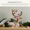 MACKENZIE-CHILDS Patience Brewster Dash Away Figurine, Christmas Home Decor, Mrs. Santa(Sitting Cupid Reindeer)