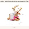 MACKENZIE-CHILDS Patience Brewster Dash Away Figurine, Christmas Home Decor, Mrs. Santa(Sitting Dancer Reindeer)