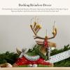 MACKENZIE-CHILDS Patience Brewster Dash Away Figurine, Christmas Home Decor, Mrs. Santa(Sitting Dasher Reindeer)