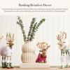 MACKENZIE-CHILDS Patience Brewster Dash Away Figurine, Christmas Home Decor, Mrs. Santa(Sitting Donna Reindeer)