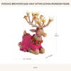 MACKENZIE-CHILDS Patience Brewster Dash Away Figurine, Christmas Home Decor, Mrs. Santa(Sitting Donna Reindeer)