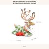 MACKENZIE-CHILDS Patience Brewster Dash Away Figurine, Christmas Home Decor, Mrs. Santa(Sitting Vixen Reindeer)