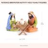 MACKENZIE-CHILDS Patience Brewster Nativity Figurine, Christmas Nativity Home Decor, Palm Tree(Holy Family)