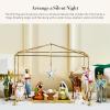 MACKENZIE-CHILDS Patience Brewster Nativity Figurine, Christmas Nativity Home Decor, Palm Tree(Mini Figures Introductory Set)
