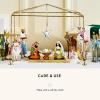 MACKENZIE-CHILDS Patience Brewster Nativity Figurine, Christmas Nativity Home Decor, Palm Tree(Mini Figures Introductory Set)