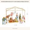 MACKENZIE-CHILDS Patience Brewster Nativity Figurine, Christmas Nativity Home Decor, Palm Tree(Mini Figures Introductory Set)