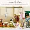 MACKENZIE-CHILDS Patience Brewster Nativity Figurine, Christmas Nativity Home Decor, Palm Tree(Praying Angel)