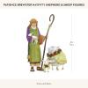 MACKENZIE-CHILDS Patience Brewster Nativity Figurine, Christmas Nativity Home Decor, Palm Tree(Shepherd & Sheep)