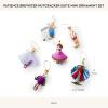 MACKENZIE-CHILDS Patience Brewster Nutcracker Suite Mini Ornament Set, Unique Christmas Tree Ornaments, Nutcracker Christmas Decor, 6 Pieces