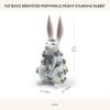 MACKENZIE-CHILDS Patience Brewster Periwinkle Peony Rabbit Figurine, Spring Rabbit Decor, Standing