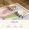 MACKENZIE-CHILDS Pet Bowl, Cute Cat and Dog Bowl for Food and Water, Blue-and-White Royal Check, Small(Royal Check)