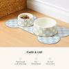 MACKENZIE-CHILDS Pet Bowl, Cute Cat and Dog Bowl for Food and Water, Blue-and-White Royal Check, Small(Sterling Check)