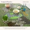 MACKENZIE-CHILDS Pup Placemat, Cute Pet-Food Mat for Dog Bowls and Cat Bowls, Black-and-White Courtly Check(Courtly Check)