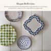 MACKENZIE-CHILDS Quatriflower Small Wall Mirror, Diamond Mirror Wall Decor, Blue-and-White Royal(Royal Check)