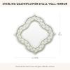 MACKENZIE-CHILDS Quatriflower Small Wall Mirror, Diamond Mirror Wall Decor, Blue-and-White Royal(Sterling Check)