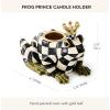 MACKENZIE-CHILDS Resin Candle Holder, Cute Desk Decor and Home Decoration, Frog Prince
