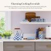 MACKENZIE-CHILDS Rolling Pin, Decorative Roller Pin for Baking, Cute Baking Supplies, Blue-and-White Royal Check(Royal Check)