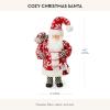 MACKENZIE-CHILDS Santa Claus Statue, Christmas Santa Decor for Mantel, Della Robia Sugared(Cozy Christmas)
