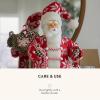 MACKENZIE-CHILDS Santa Claus Statue, Christmas Santa Decor for Mantel, Della Robia Sugared(Cozy Christmas)