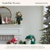 MACKENZIE-CHILDS Santa Claus Statue, Christmas Santa Decor for Mantel, Della Robia Sugared(Farmhouse Holiday Santa with Staff)