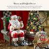 MACKENZIE-CHILDS Santa Claus Statue, Christmas Santa Decor for Mantel, Della Robia Sugared(Wish List)