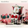 MACKENZIE-CHILDS Santa Claus Statue, Christmas Santa Decor for Mantel, Della Robia Sugared(Wish List)
