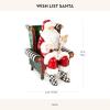 MACKENZIE-CHILDS Santa Claus Statue, Christmas Santa Decor for Mantel, Della Robia Sugared(Wish List)