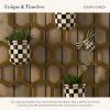 MACKENZIE-CHILDS Set of 2 Decorative Magnets, Magnets for Refrigerator Decor, Courtly Check Bee