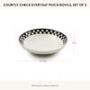 MACKENZIE-CHILDS Set of 2 Everyday Pinch Bowls, Small Bowls for Ingredients, 4 Ounces, Black-and-White Courtly Check