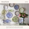 MACKENZIE-CHILDS Set of 2 Stoneware Serving Platters, Decorative Serving Platters for Food, Go Fish