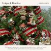 MACKENZIE-CHILDS Set of 4 Classic Courtly Glass Ornaments, Christmas Tree Decorations Set