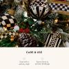MACKENZIE-CHILDS Set of 4 Classic Courtly Glass Ornaments, Christmas Tree Decorations Set