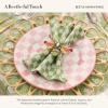 MACKENZIE-CHILDS Set of 4 Napkin Rings, Decorative Napkin-Holder Ring for Cloth Napkins, Bee(Beetle)