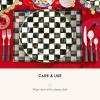 MACKENZIE-CHILDS Set of 4 Sinamay Placemats, Durable Woven Table Mats, Black(Black)