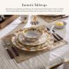 MACKENZIE-CHILDS Set of 4 Sinamay Placemats, Durable Woven Table Mats, Black(Flax)