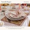 MACKENZIE-CHILDS Set of 4 Sinamay Placemats, Durable Woven Table Mats, Black(Pink)