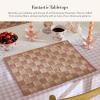 MACKENZIE-CHILDS Set of 4 Sinamay Placemats, Durable Woven Table Mats, Black(Pink)