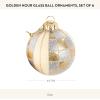 MACKENZIE-CHILDS Set of 6 Golden Hour Glass Ornaments, Christmas Tree Decorations Set