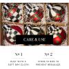 MACKENZIE-CHILDS Set of 6 Tartan Glass Ornaments, Christmas Tree Decorations Set, Large(Large)