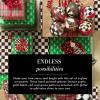 MACKENZIE-CHILDS Set of 6 Tartan Glass Ornaments, Christmas Tree Decorations Set, Large(Large)