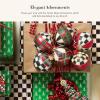 MACKENZIE-CHILDS Set of 6 Tartan Glass Ornaments, Christmas Tree Decorations Set, Large(Medium)