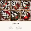 MACKENZIE-CHILDS Set of 6 Tartan Glass Ornaments, Christmas Tree Decorations Set, Large(Medium)