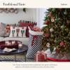 MACKENZIE-CHILDS Set of 6 Tartan Glass Ornaments, Christmas Tree Decorations Set, Large(Medium)