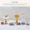 MACKENZIE-CHILDS Shot Glass, Cute Shot Glass for Drinking or Decor, 2 Ounces, Blue-and-White Royal Check(Courtly Check)