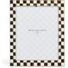MACKENZIE-CHILDS Silver-Plated 4″ x 6″ Frame, Cute Tabletop Decor, Gray-and-White Sterling Check(Courtly Check)