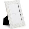 MACKENZIE-CHILDS Silver-Plated 4″ x 6″ Frame, Cute Tabletop Decor, Gray-and-White Sterling Check(Sterling Check)
