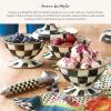 MACKENZIE-CHILDS Supper Club Ice Cream Scoop, Aluminum Ice Cream Accessory, Black-and-White Courtly Check