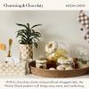 MACKENZIE-CHILDS Tabletop Ceramic Planter with Stand, Decorative Pot for Indoor Plants, Gray-and-White Sterling Check(Mocha Check)