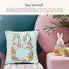 MACKENZIE-CHILDS Throw Pillow, Decorative Pillow, Floral Bunny