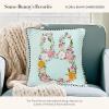 MACKENZIE-CHILDS Throw Pillow, Decorative Pillow, Floral Bunny